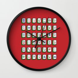 Mahjong Game Tiles Neat and Random. It's Mahjong Time! Wall Clock