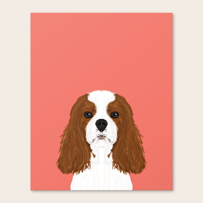 Bode King Charles Spaniel customizable pet art for dog lovers Canvas