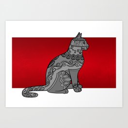 Elegant House Cat Art Print