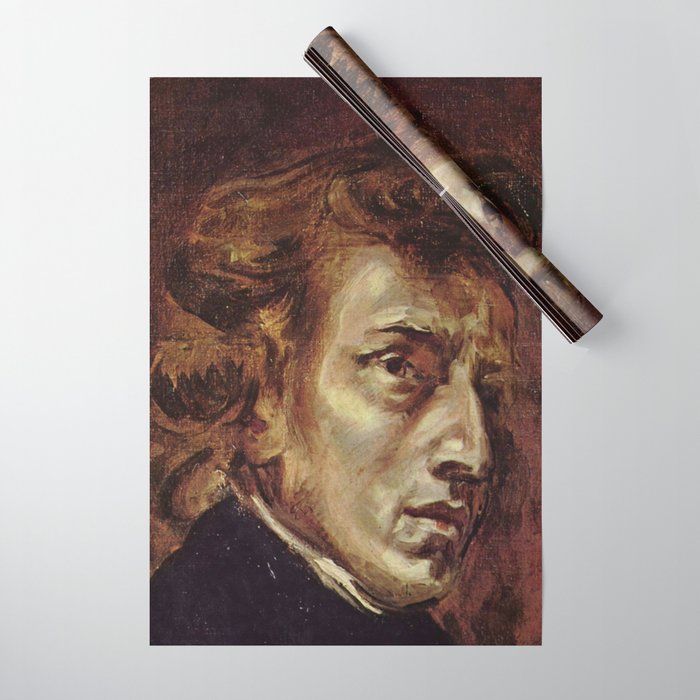 Eugene Delacroix Portrait Of Chopin Wrapping Paper By Oldking