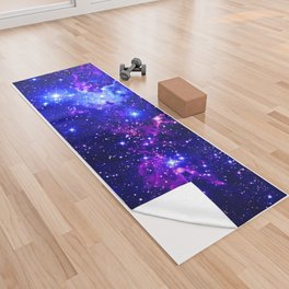 Fox Fur Nebula Galaxy blue purple Yoga Towel