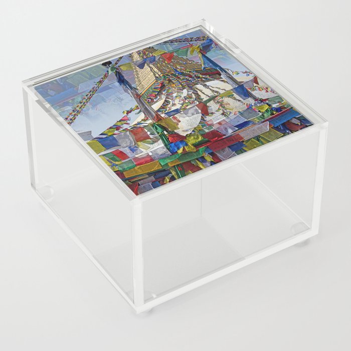 NEPALI PRAYERS CARRIED BY THE WIND FROM FLAGS Acrylic Box