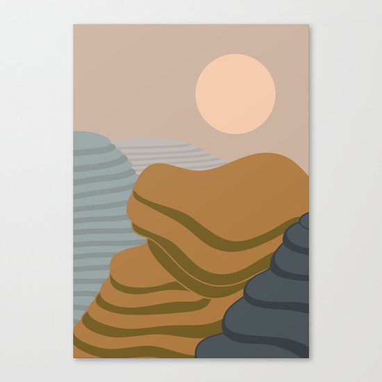 Terraced fileds Canvas Print