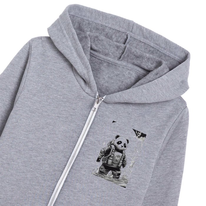 Panda in Apocalypse 2 Kids Zip Hoodie