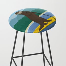 Otter stand up puddling Bar Stool