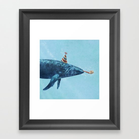 Party Whale Framed Art Print