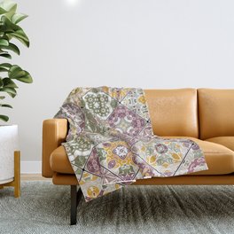 Mediterranean Decorative Tile Print III Throw Blanket