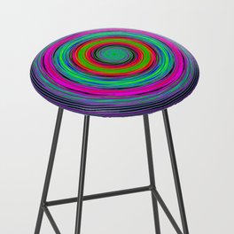 Purple Rainbow Concentric Circles Bar Stool