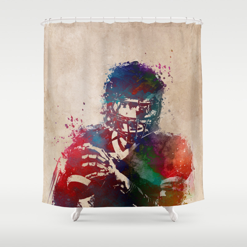 American Football Player 3 Shower Curtain By Jbjart Society6
