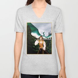 Nina and her Dragon V Neck T Shirt
