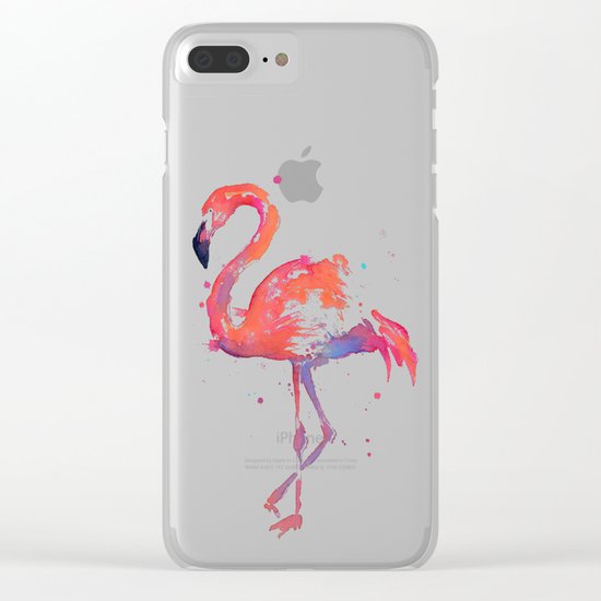 Flamingo Clear iPhone Case