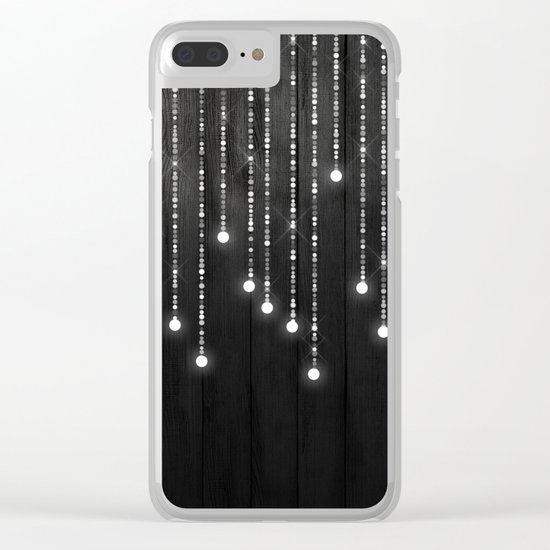 Fairy Lights on Wood 04 Clear iPhone Case