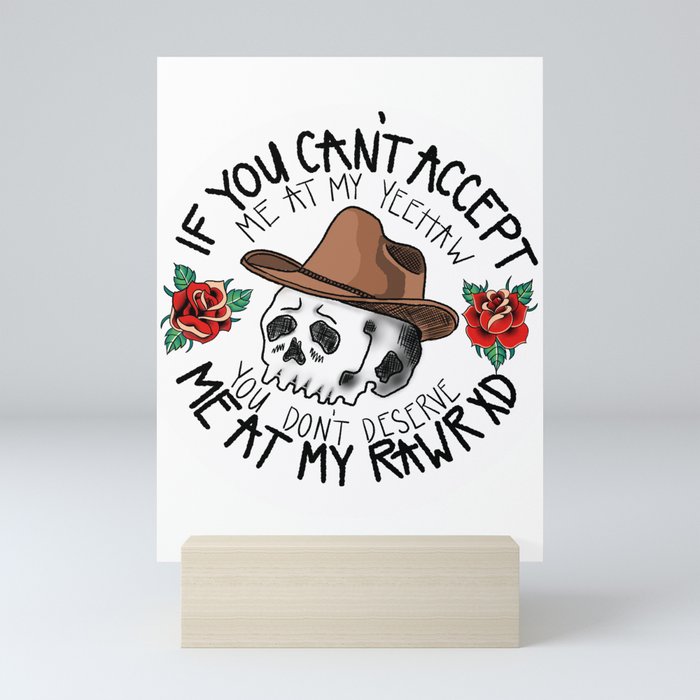 Widwest Yeehaw Emo Mini Art Print