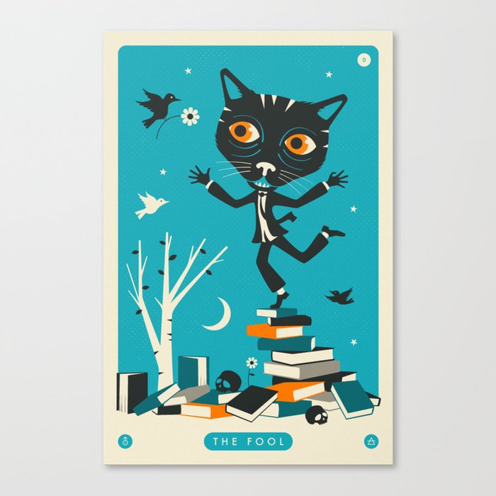 TAROT CARD CAT: THE FOOL Canvas Print