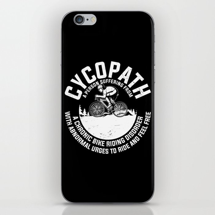 Cycopath definition funny cyclist quote iPhone Skin