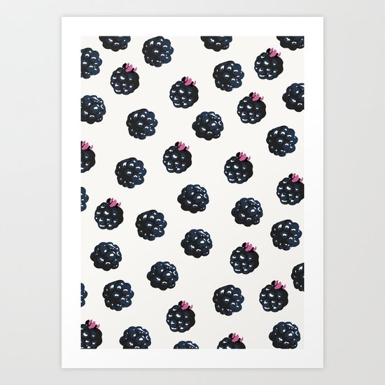 Blackberries pattern Art Print