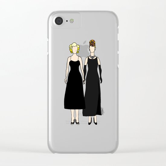 Little Black Dress of Audrey Marilyn Clear iPhone Case