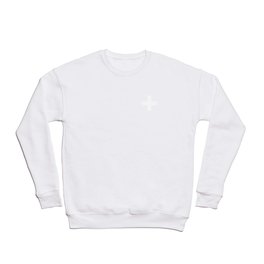 White Plus on Black /// pencilmeinstationery.com Crewneck Sweatshirt