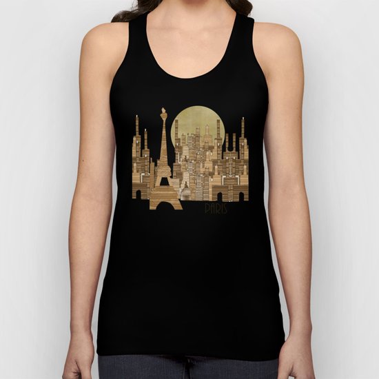 Paris city vintage Unisex Tank Top