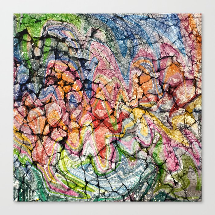 Painted Broken Concrete Abstract Graffiti Canvas Print By Annalemos Society6