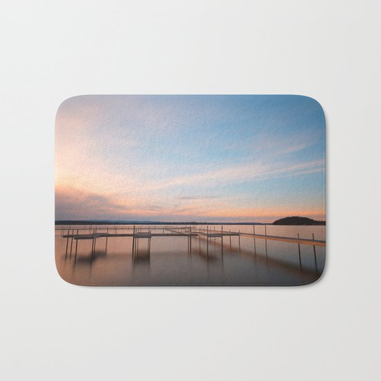 Saratoga Lake Sunset Bath Mat