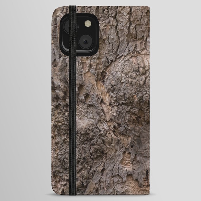 bark pattern of a tree in nature forest iPhone Wallet Case