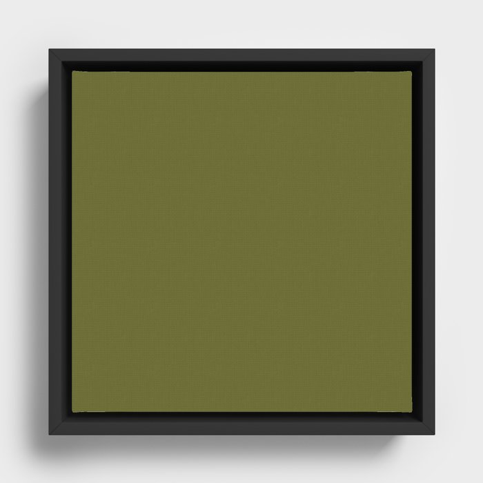 Wasabi Plant Green Framed Canvas