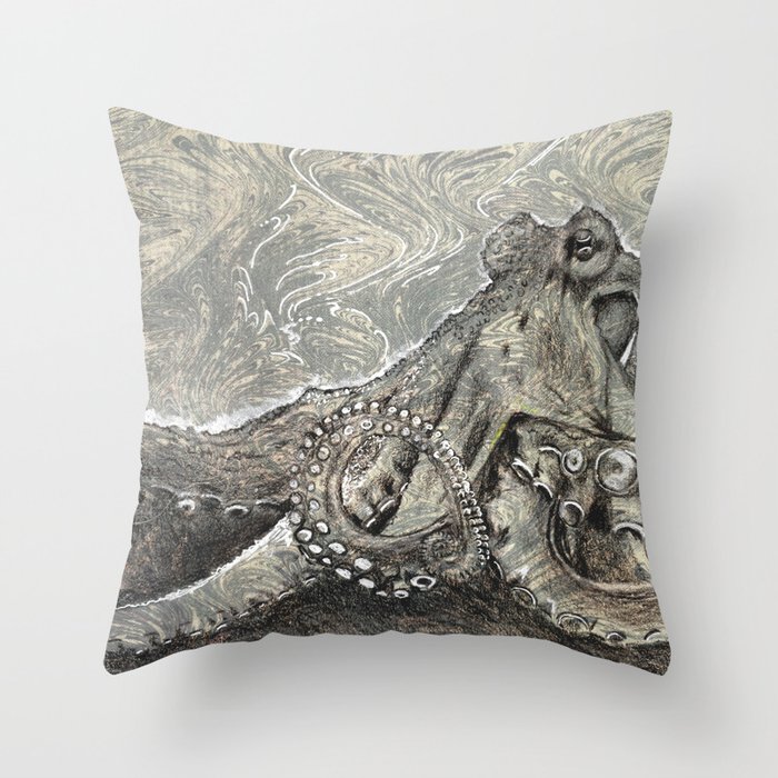 Octopus online throw pillow