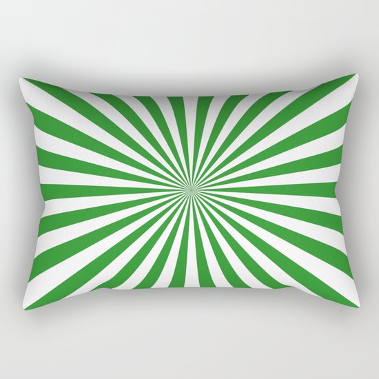 Starburst (Forest Green/White) Rectangular Pillow