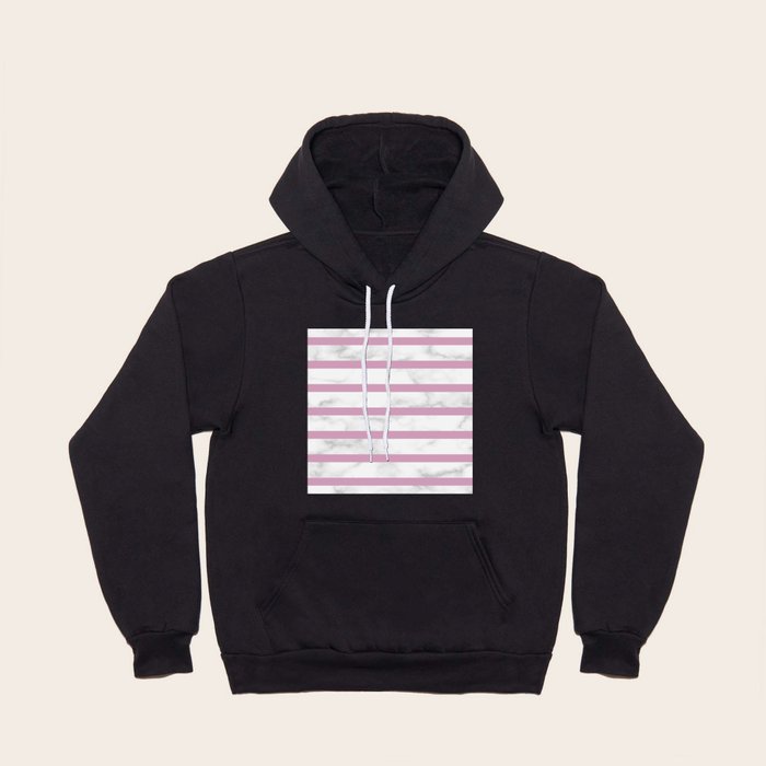Horizontal outlet striped hoodie