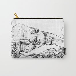 And I Was Caught Again Carry-All Pouch | Scary, People, Illustration, Black and White 