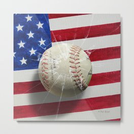 Baseball - New York, New York Metal Print | Watercolor, Pop Art, Digital, Graphicdesign, Acrylic, Vintage, Mixed Media, Sports, Game 