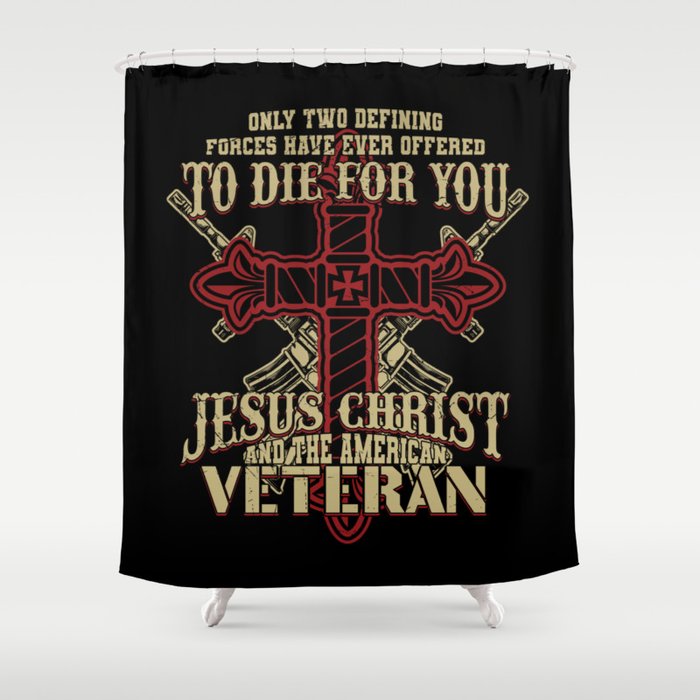 Religious Veterans Day Freedom Saying Shower Curtain