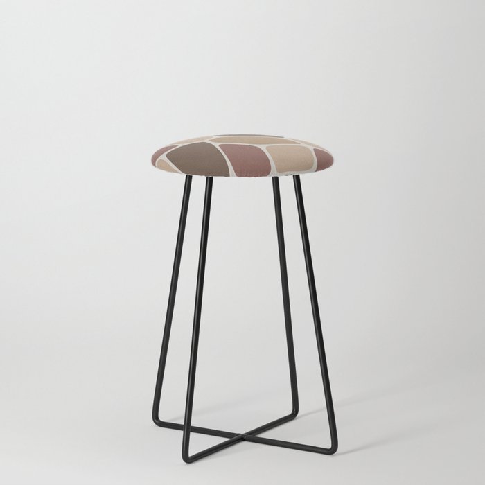 Abstract Shapes 212 in Rustic Tones Counter Stool