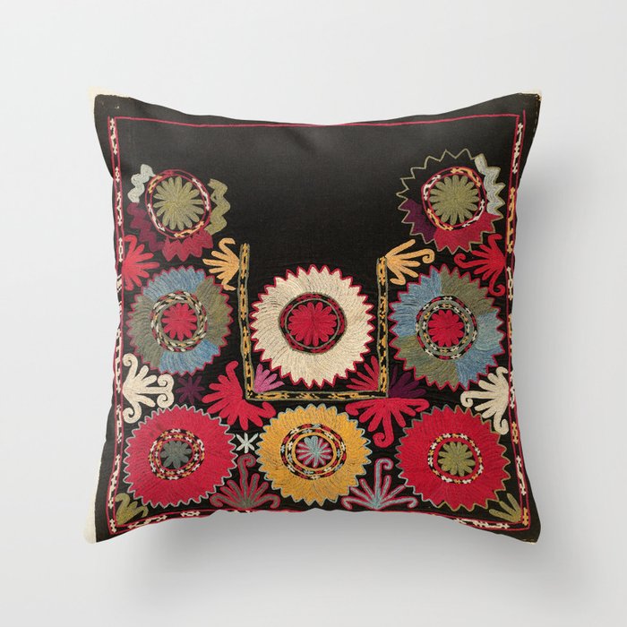 Lakai Uzbekistan Embroidery Print Throw Pillow