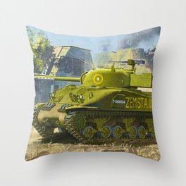 Sherman Tank Throw Pillow