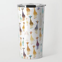 Giraffe of a different Color: white background Travel Mug