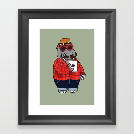 Hipposter Framed Art Print