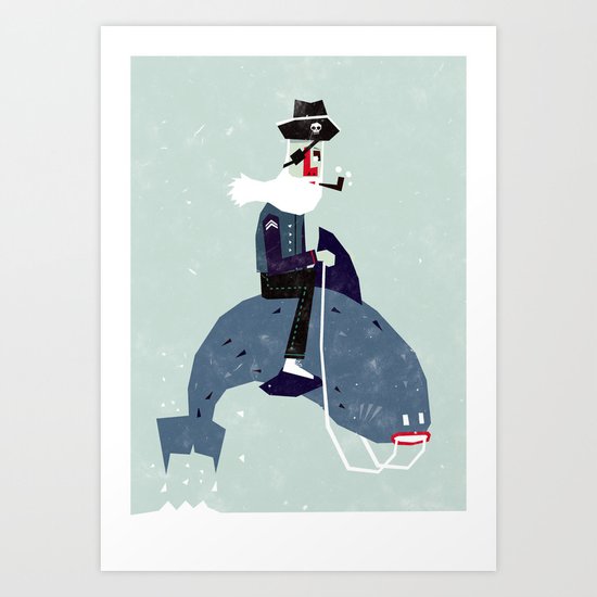 A sea rider Art Print