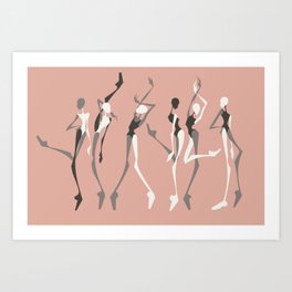 Ballet poses Art Print