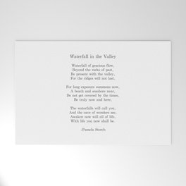 Waterfall in the Valley Poem Writer's Edition Welcome Mat