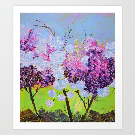 lilac painted Art Print