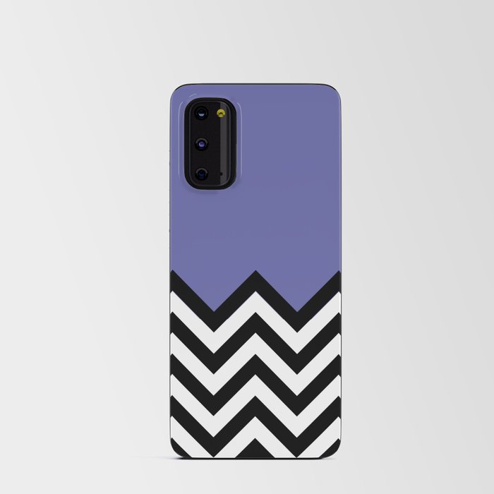 Blue violet very peri chevron mix up concept pattern Android Card Case