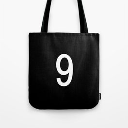 NUMBER 9 (WHITE-BLACK) Tote Bag