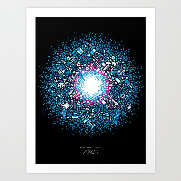 Gaming Supernova - AXOR Gaming Universe Art Print