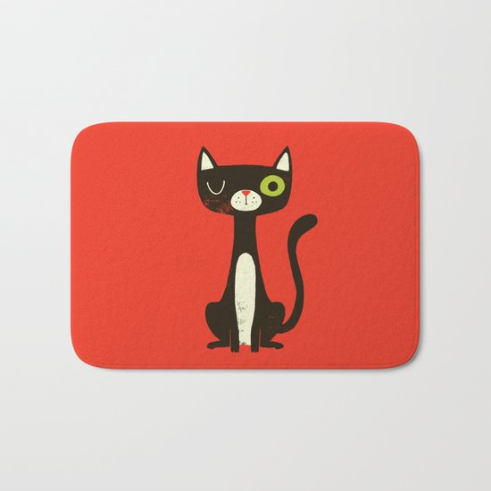 Black Cat Bath Mat