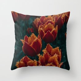 Fuzzy Tulips Throw Pillow