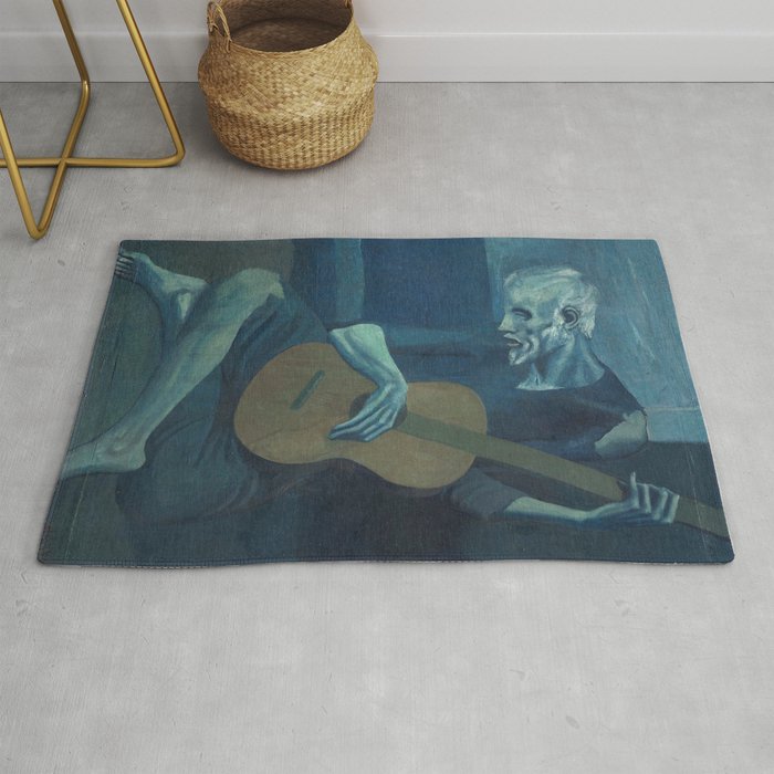 The old blind guitarist Pablo Picasso Rug