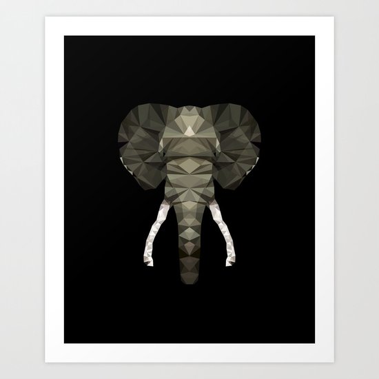 Polygon Heroes - The Elephant Art Print