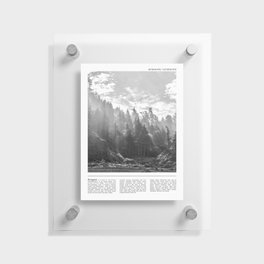 Forest in Black and White | Travel Photography Minimalism in the Pacific Northwest Floating Acrylic Print